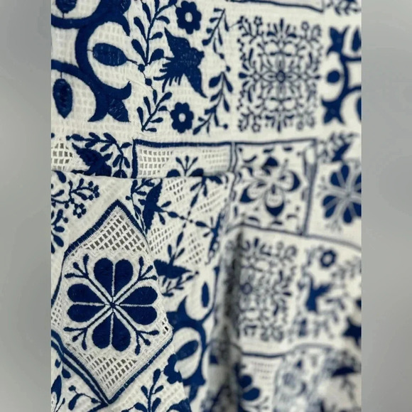 NWT Maeve Embroidered Tile Print Mini Skirt - Picture 6 of 7
